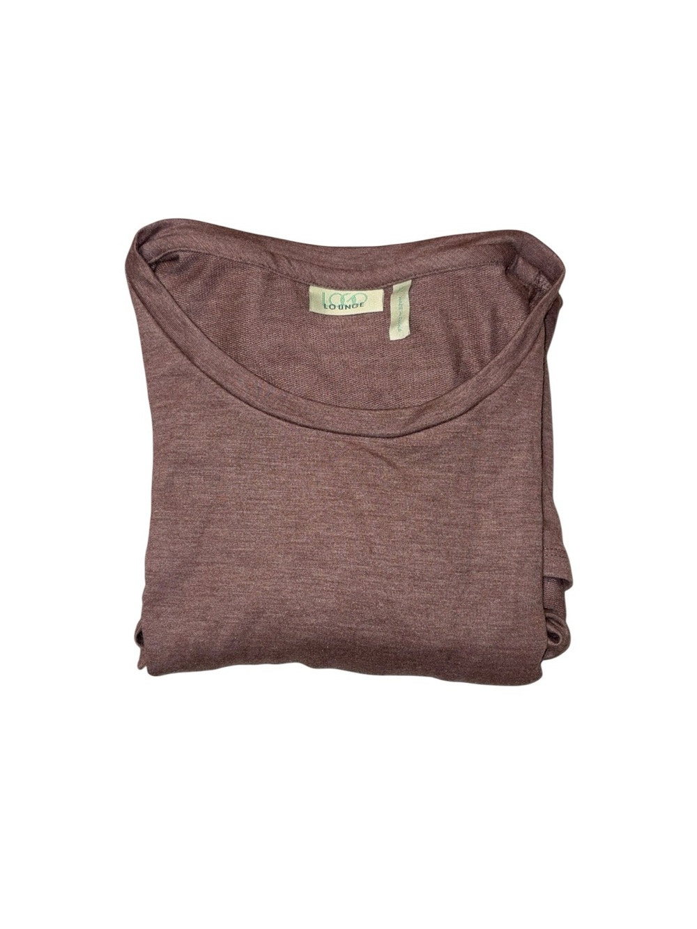 LOGO Lounge Lori Goldstein Mauve French Terry Tunic Top XS Lace Side Zip